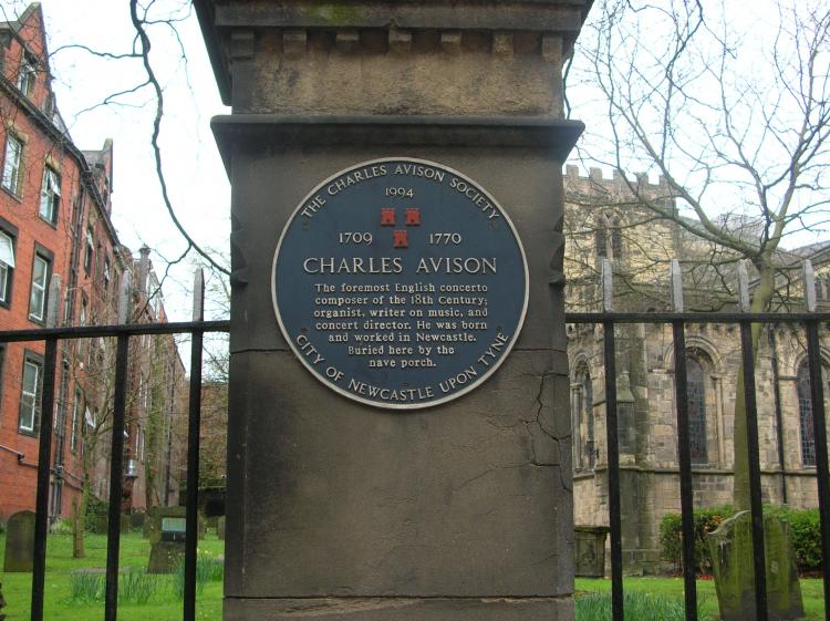 Charles Avison Commemorative Plaque