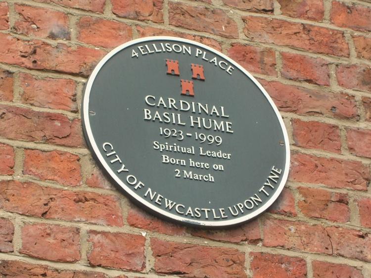 Cardinal Basil Hume Commemorative Plaque