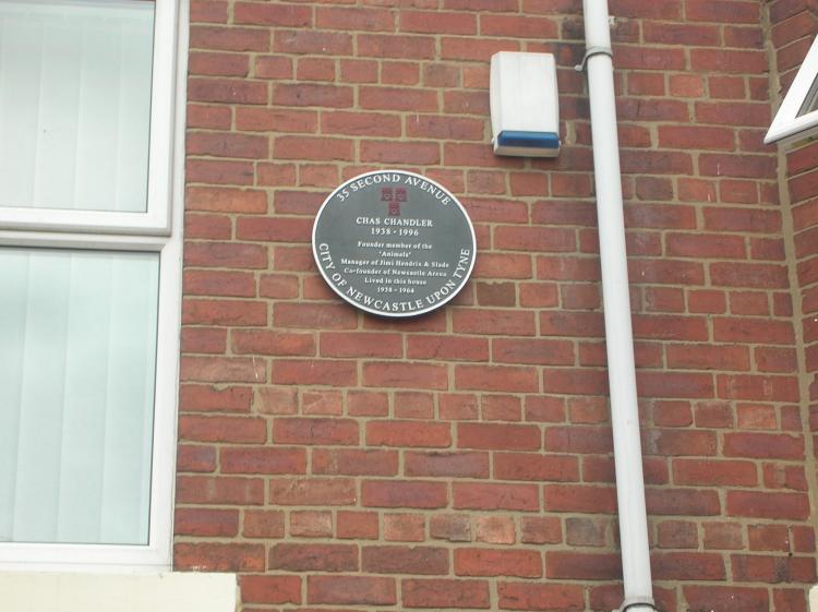 Chas Chandler Commemorative Plaque