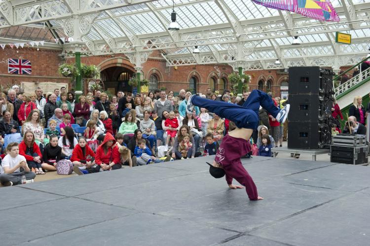 Events at Tynemouth Station - Mouth of the Tyne Festival - image credit George Bosnyk